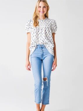 Zadig & Voltaire Women's Tua Dobby Flower Top medium
